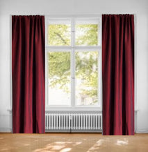 Load image into Gallery viewer, Burgundy Burnished window curtain