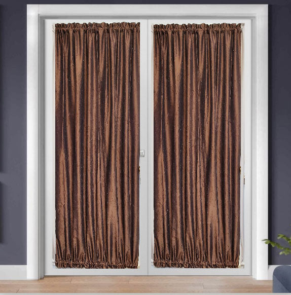 French Door Burnished Fabric - Cafe