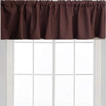 Cotton Valance curtain in Cocoa